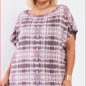 Short Set in Plum Tye Dye